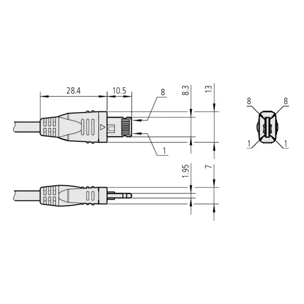 Cavo Digimatic diritto (2 mt.)