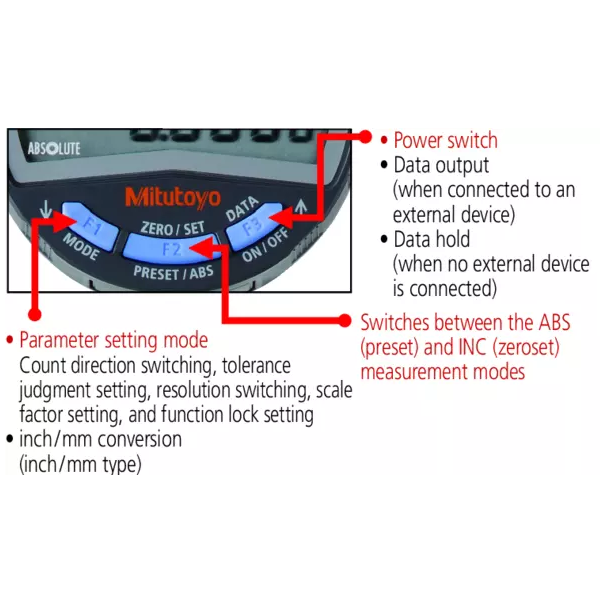 Indicator ID-C 543-705B Mitutoyo - Range: 12.7 mm, Res: 0.0005 mm - Flat Back Plate