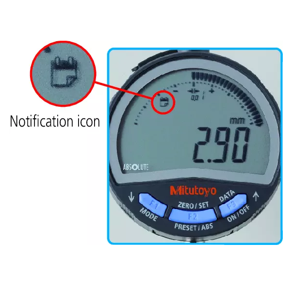 Indicator ID-C 543-705B Mitutoyo - Range: 12.7 mm, Res: 0.0005 mm - Flat Back Plate