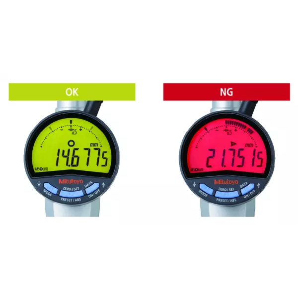 Indicator ID-F 543-855-D Mitutoyo - Range: 12.7 mm, Res: 0.0005 mm - CEE AC-Adapter - Lug Back Plate