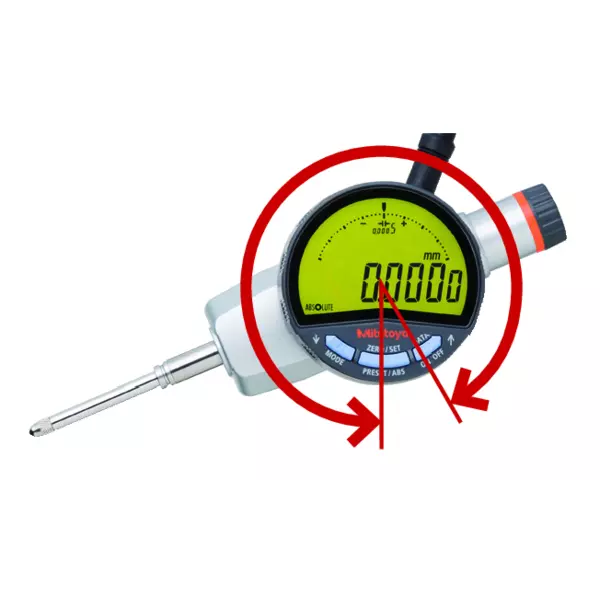 Indicator ID-F 543-855-D Mitutoyo - Range: 12.7 mm, Res: 0.0005 mm - CEE AC-Adapter - Lug Back Plate