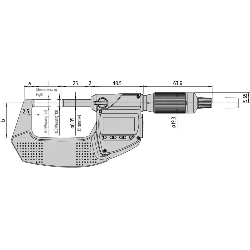 Digital Micrometer 293-143-40 Mitutoyo - Range: 75 - 100 mm - With bidirectional output