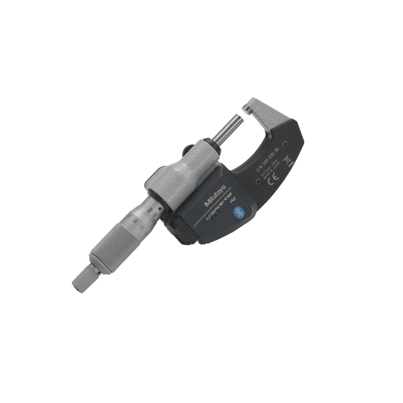 Mitutoyo Micrometer 293-230-30 – Range: 0 - 25 mm – With ratchet stop on the spindle – With data output