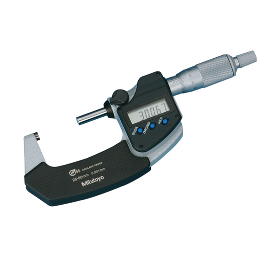 Mitutoyo Micrometer 293-231-30 – Range: 25 - 50 mm – With ratchet stop on the spindle – With data output
