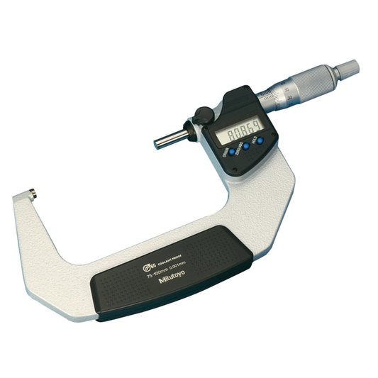 Mitutoyo Micrometer 293-233-30 – Range: 75 - 100 mm – With ratchet stop on the spindle – With data output