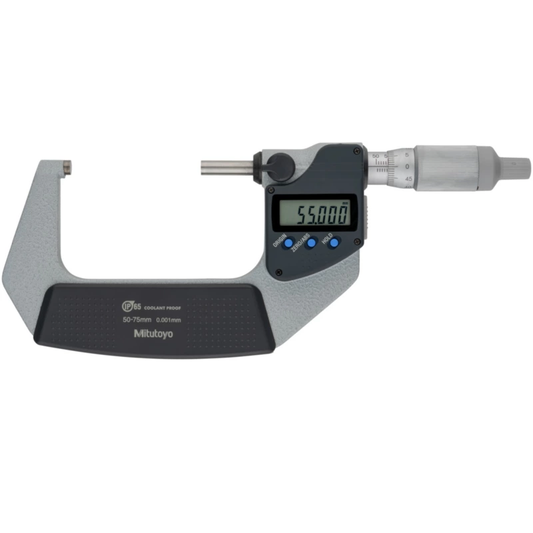 Mitutoyo Micrometer 293-236-30 – Range: 50 - 75 mm – With ratchet stop on the thimble – With data output
