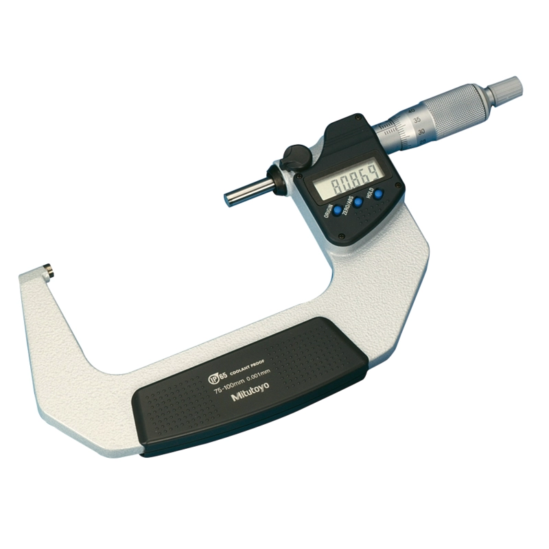 Mitutoyo Micrometer 293-237-30 – Range: 75 - 100 mm – With ratchet stop on the thimble – With data output