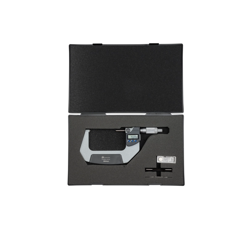 Mitutoyo Micrometer 293-237-30 – Range: 75 - 100 mm – With ratchet stop on the thimble – With data output