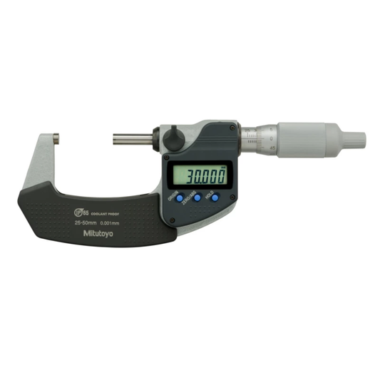 Mitutoyo Micrometer 293-245-30 – Range: 25 - 50 mm – With ratchet stop on the thimble – Without data output