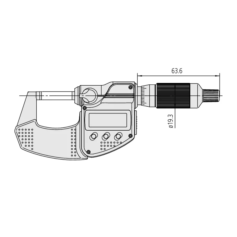 Mitutoyo Micrometer 293-247-30 – Range: 75 - 100 mm – With ratchet stop on the thimble – Without data output