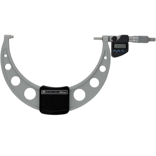 Mitutoyo Micrometer 293-254-30 – Range: 200 - 225 mm – With ratchet stop on the spindle – With data output