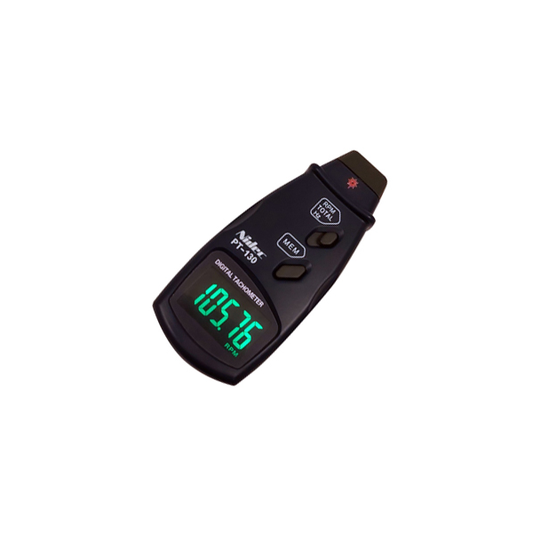 The Nidec Model PT-130 Non-Contact Laser Tachometer is a simple to use, ergonomic, rugged test instrument that operates with optical laser technology