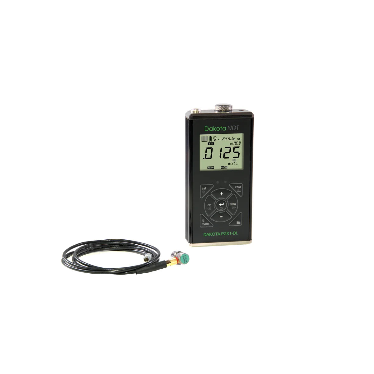 Spessimetro a ultrasuoni di precisione Dakota NDT PZX1-DL con sonda e cavo