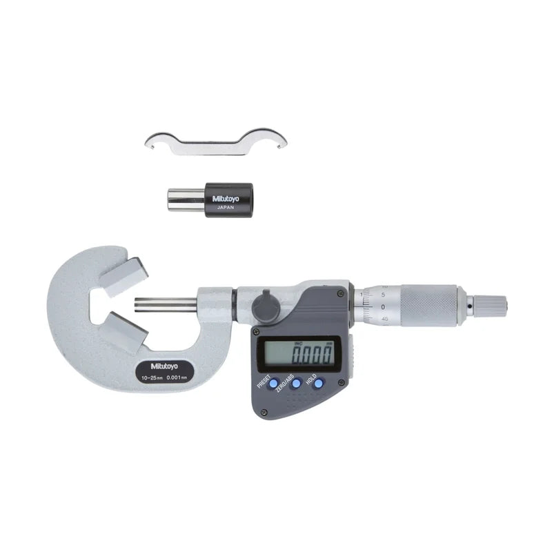 Micrometro Digimatic con incudine a V Mitutoyo 314-252-30, campo 10-25 mm – Mitutoyo 314-252-30