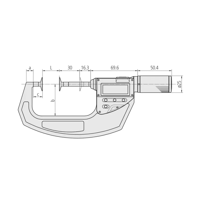 Micrometro Quickmike ABSOLUTE Digimatic a dischi Mitutoyo 369-411-20, campo 0-30 mm, IP65 – Mitutoyo 369-411-20