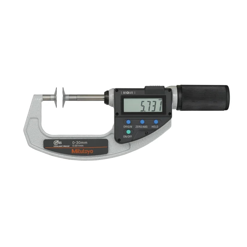Micrometro Quickmike ABSOLUTE Digimatic a dischi Mitutoyo 369-412-20, campo 25-55 mm, IP65 – Mitutoyo 369-412-20