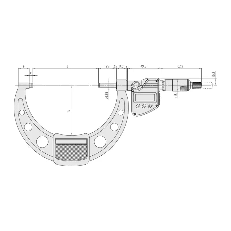 Micrometro digitale IP65 293-250-30, campo 100–125 mm, risoluzione 0,001 mm – Mitutoyo 293-250-30