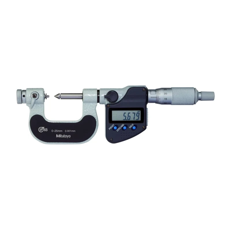 Micrometro Digimatic per controllo di filettature con incudini intercambiabili Mitutoyo 326-251-30, campo 0-25 mm, IP65 – Mitutoyo 326-251-30
