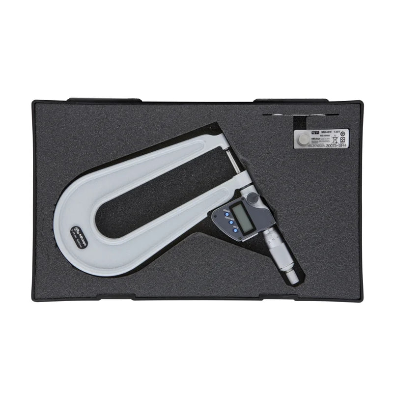 Micrometro Digimatic per fogli metallici Mitutoyo 389-261-30, campo 0-25 mm, IP65 – Mitutoyo 389-261-30