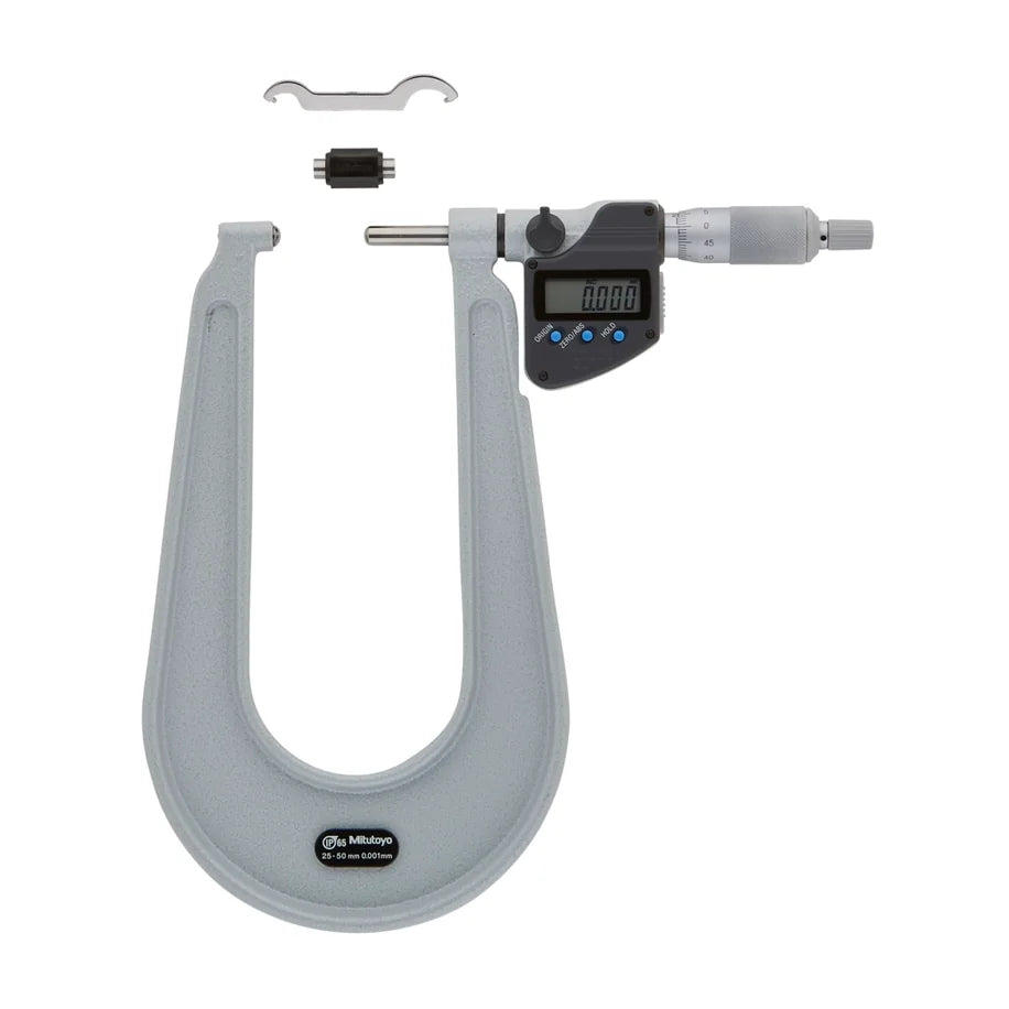 Micrometro Digimatic per fogli metallici Mitutoyo 389-272-30, campo 25-50 mm, IP65 – Mitutoyo 389-272-30