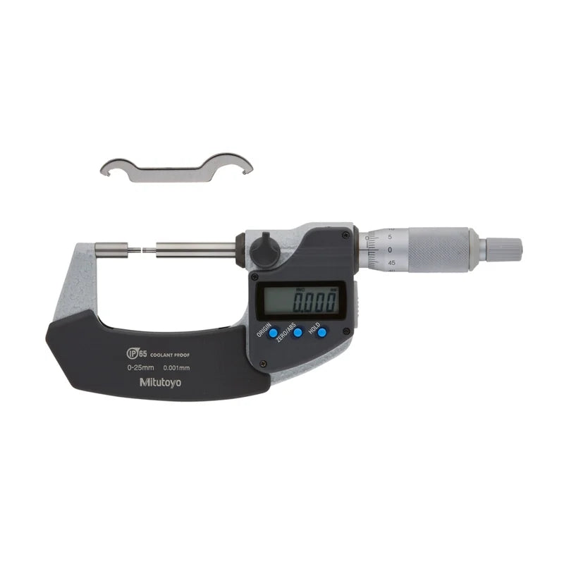 Micrometro Digimatic con steli ribassati Mitutoyo 331-261-30, campo 0-25 mm, IP65 – Mitutoyo 331-261-30