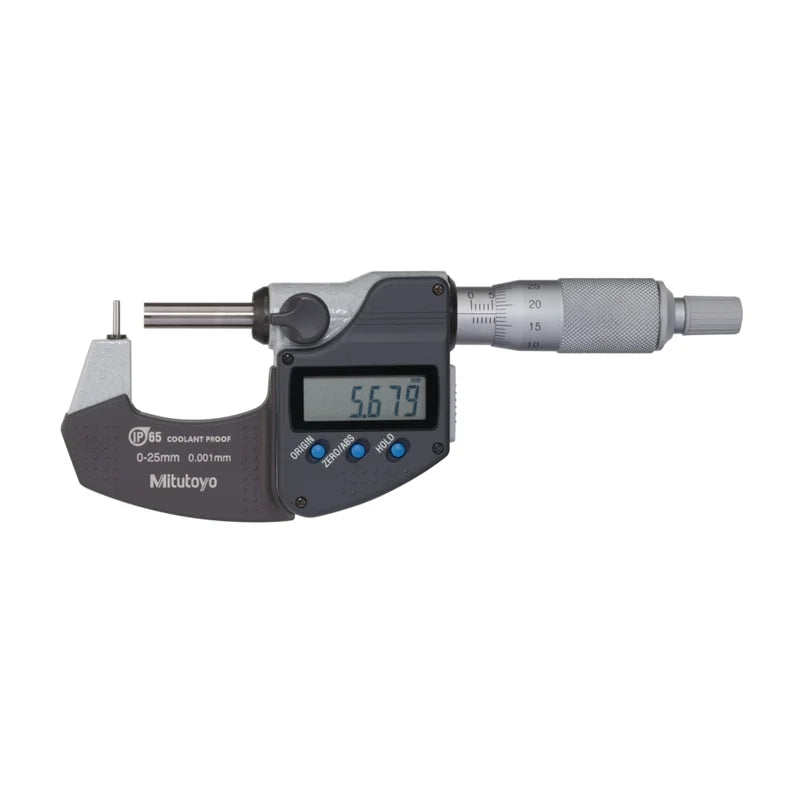 Micrometro Digimatic per tubi Mitutoyo 395-261-30, campo 0-25 mm, IP65 – Mitutoyo 395-261-30