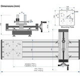 Banco di carico manuale orizzontale Shimpo TTST-1 per tester TTC, utensili da 150 a 600 mm – TTST-1