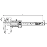 Caliper 500-180-30 Mitutoyo - Range: 0 - 100 mm - Rod - Without output