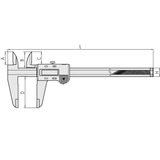 Caliper 500-501-10 Mitutoyo - Range: 0 - 600 mm 