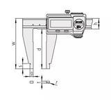 Caliper 550-203-10 Mitutoyo - Range: 0 - 450 mm - Nib style jaws