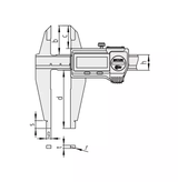 Caliper 551-204-10 Mitutoyo - Range: 0 - 500 mm - Nib style/standard jaws