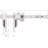 Caliper 552-302-10 Mitutoyo - Range: 0 - 450 mm - Carbon fibre