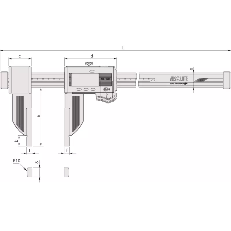 Caliper 552-303-10 Mitutoyo - Range: 0 - 600 mm - Carbon fibre