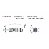 Digimatic Cable with Data Button IP Type