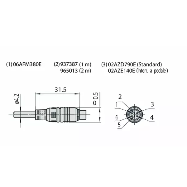 Digimatic Cable with Data Button IP Type