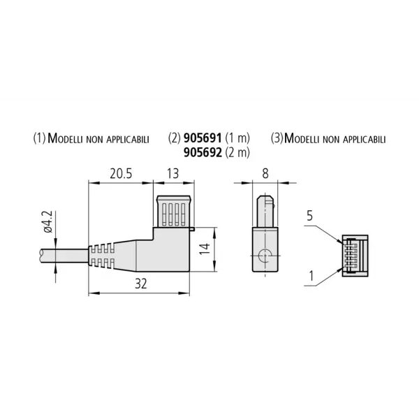 Digimatic Cable with Data Button IP Type