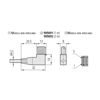 Cavo Digimatic per ID-N / ID-B 2 m