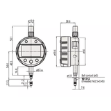 Indicator ID-C 543-310B-10 Mitutoyo - Range: 12.7 mm, Res: 0.001 mm - Flat Back Plate