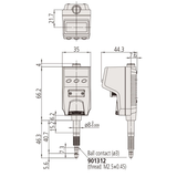 Indicator ID-B 543-585 Mitutoyo - Range: 5 mm, Res: 0.001 mm