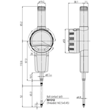 Indicator ID-F 543-853D Mitutoyo - Range: 50.8 mm, Res: 0.0005 mm - CEE AC-Adapter