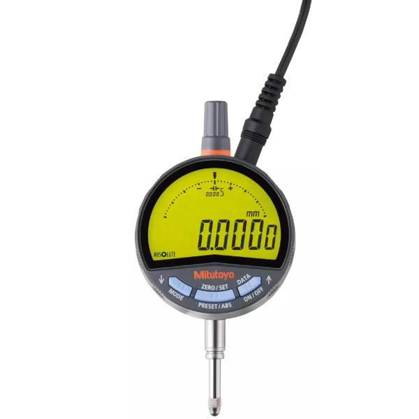 Indicator ID-F 543-855B-D Mitutoyo - Range: 12.7 mm, Res: 0.0005 mm - CEE AC-Adapter - Flat Back Plate