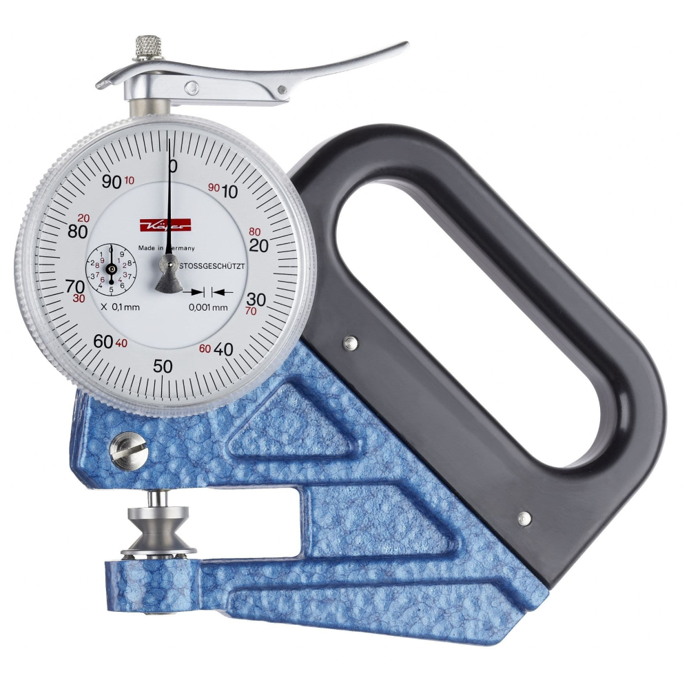 Thickness gauge F 1101/30-0.1, 0 - 0.1 mm reading, 0.001 mm Kafer