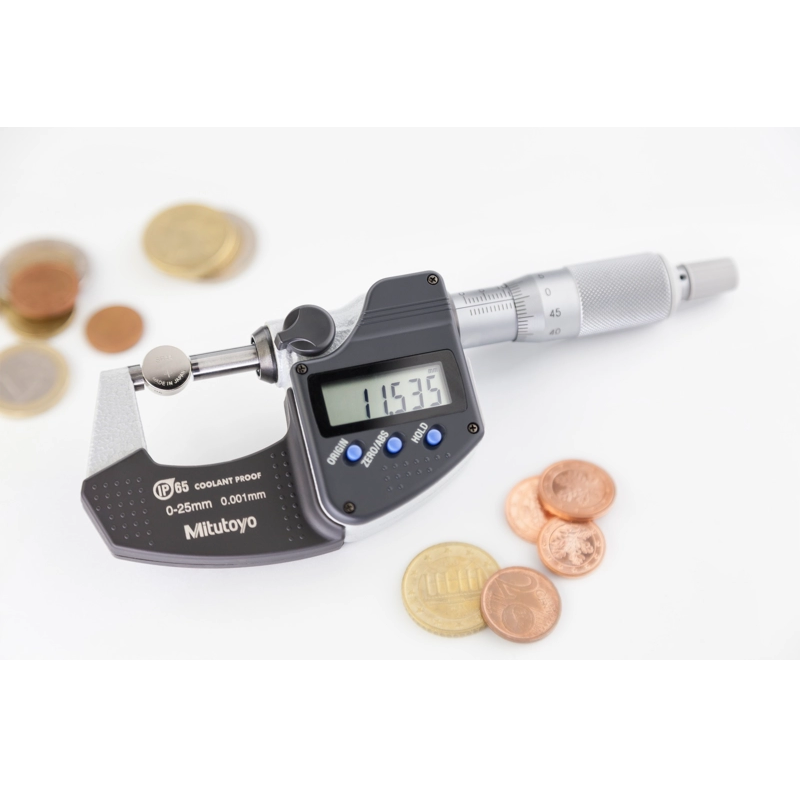 Mitutoyo Micrometer 293-251-30 – Range: 125 - 150 mm – With ratchet stop on the spindle – With data output