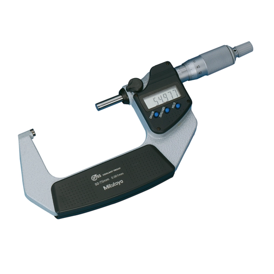 Mitutoyo Micrometer 293-242-30 – Range: 50 - 75 mm – With ratchet stop on the spindle – Without data output