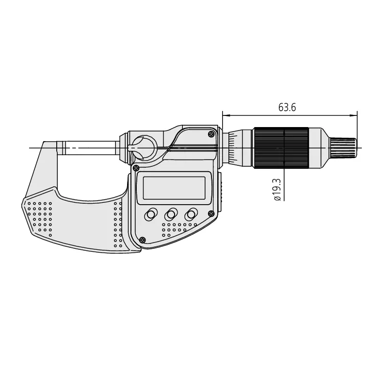 Mitutoyo Micrometer 293-245-30 – Range: 25 - 50 mm – With ratchet stop on the thimble – Without data output