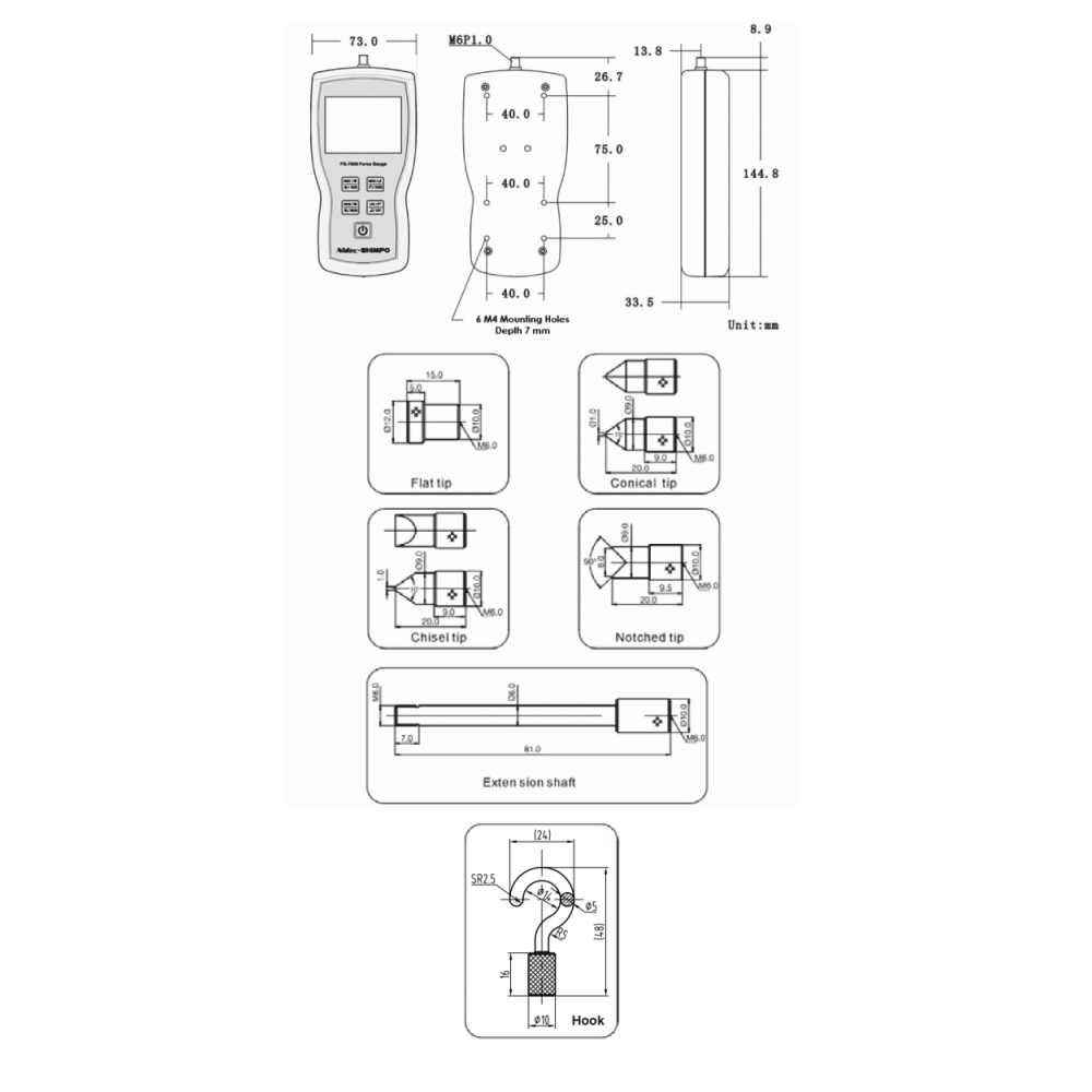 Misuratore di forza serie FG-7000