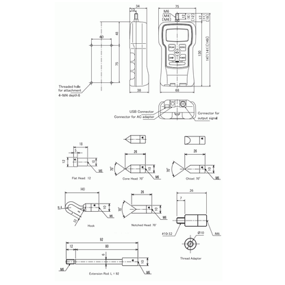 Misuratore di forza serie FGE-1XY con display reversibile a 180°