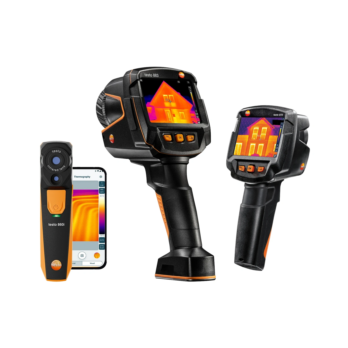 Testo 883-1 - Termocamera (320x240 pixel) con obiettivo 30° e accessori