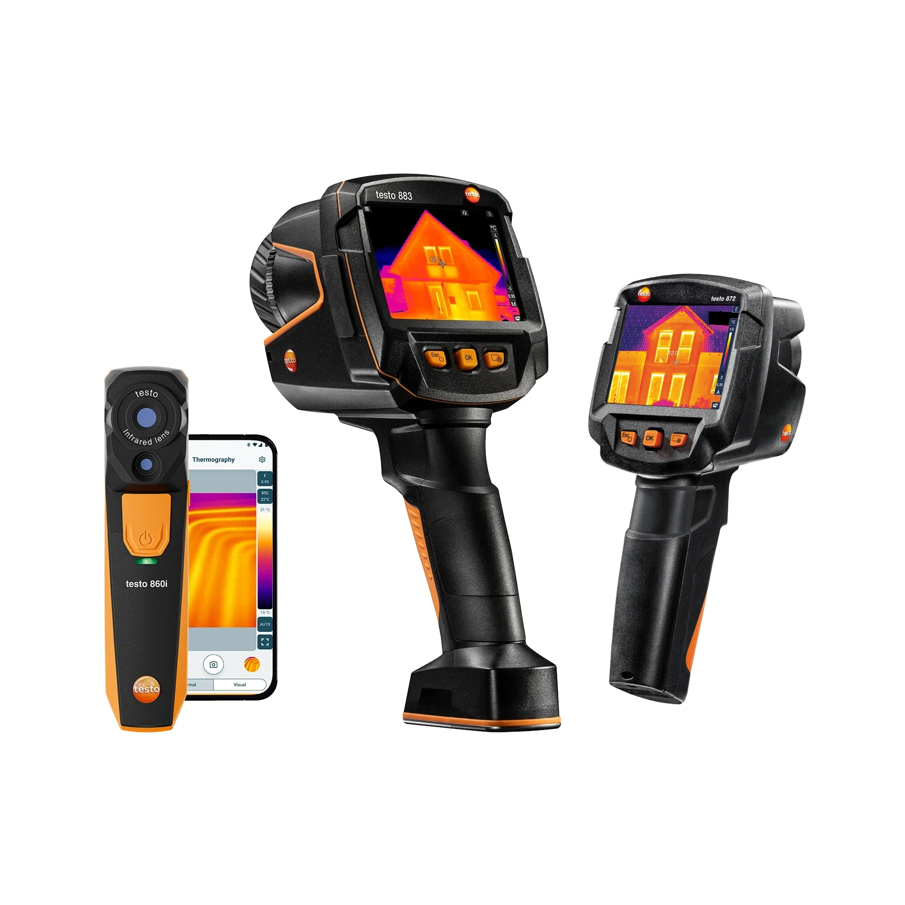Testo 883-1 - Termocamera (320x240 pixel) con obiettivo 30° e accessori