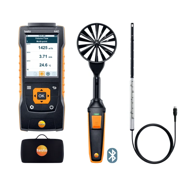 Kit combinato 1 per velocità dell’aria testo 440 con Bluetooth